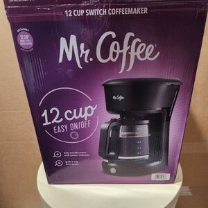 Mr. Coffee 12-Cup Switch Coffee Maker, Black Switch with Power Indicator Light